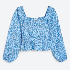 Lush Kaja Cropped Peplum Blouse